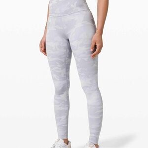 Lululemon Athletica Gray Camo Leggings